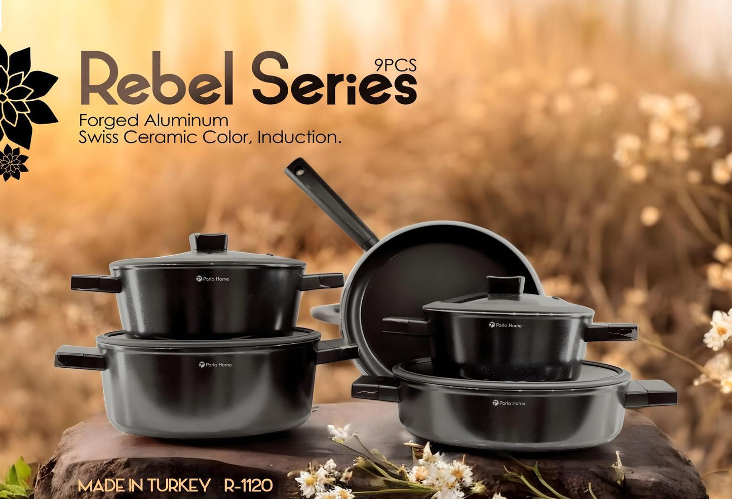 9-delige Rebel Serie – Zwart