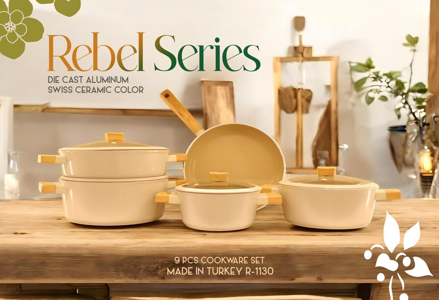 9-delige Rebel Serie – Cremé