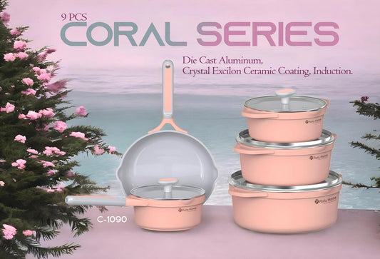 9 delige Coral Serie - Roze