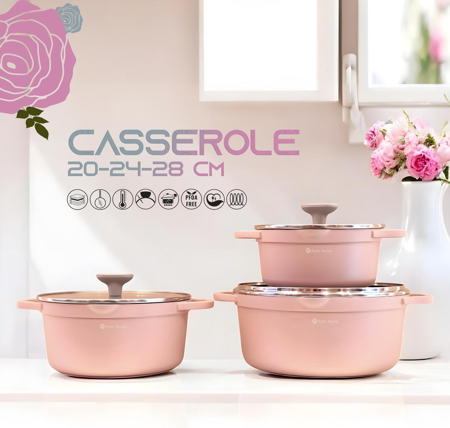 9-piece Coral Series - Pink