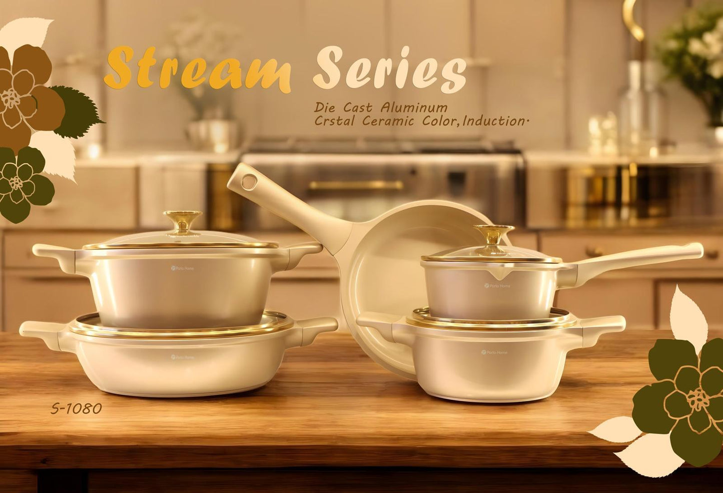 9-piece Stream Series - Gold